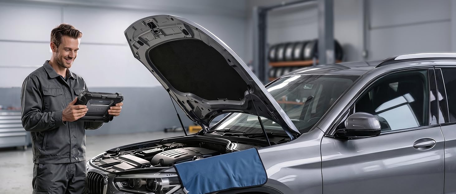 TOPDON AD600S OBD2-Diagnosegerät mit 5-Zoll-Touchscreen und OBD-Anschlusskabel – Detail 1
