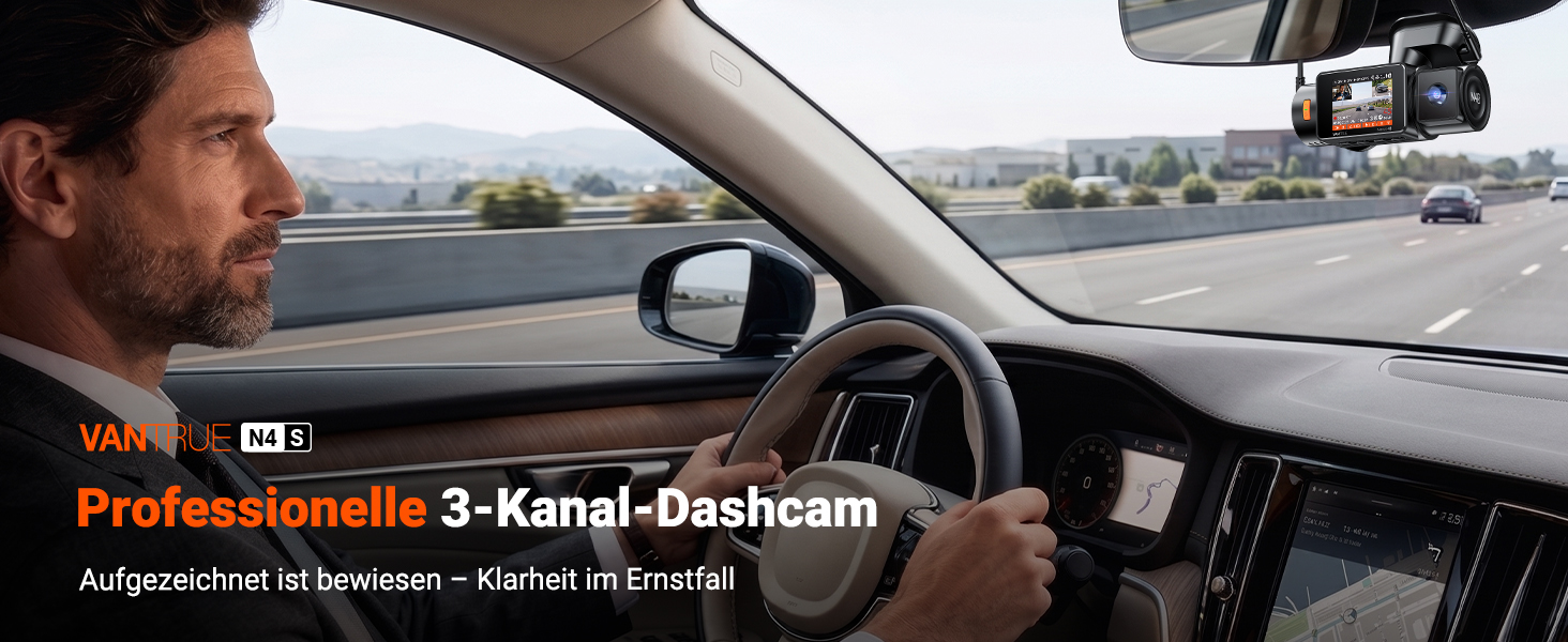 VANTRUE N4S Dashcam mit drei STARVIS-2-Sensoren – Detail 1