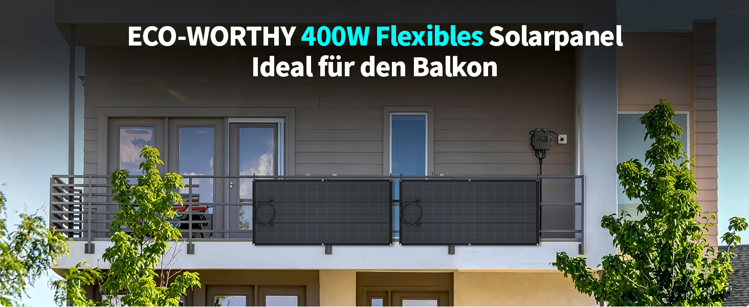 ECO-WORTHY 400-W-Solarpanel flexibel – Detail 1