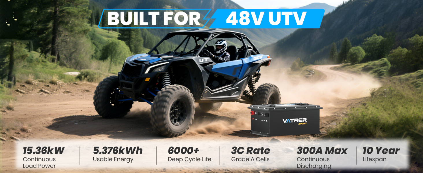 VATRER POWER 48V 105Ah LiFePO4-Akku im Metallgehäuse – Detail 1