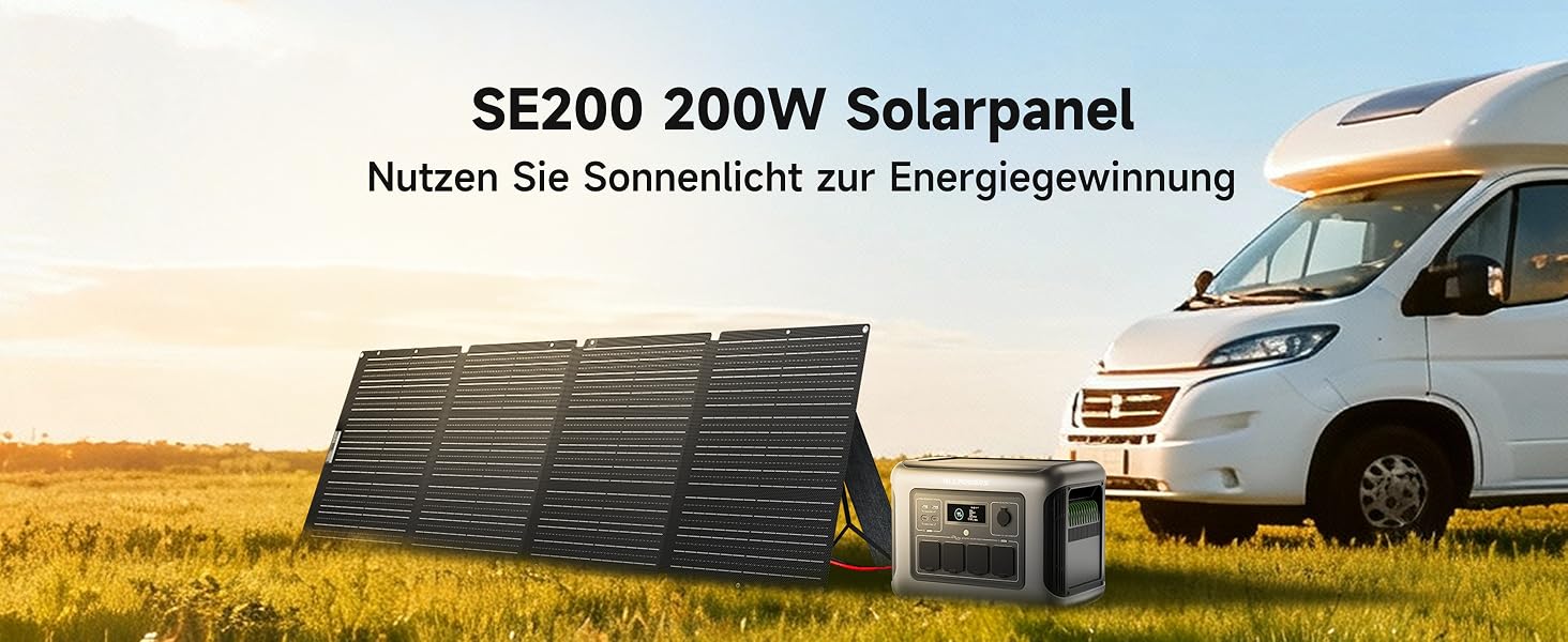 ALLPOWERS SE200 flaches 200-Watt-Solarmodul mit ETFE-Oberfläche – Detail 1