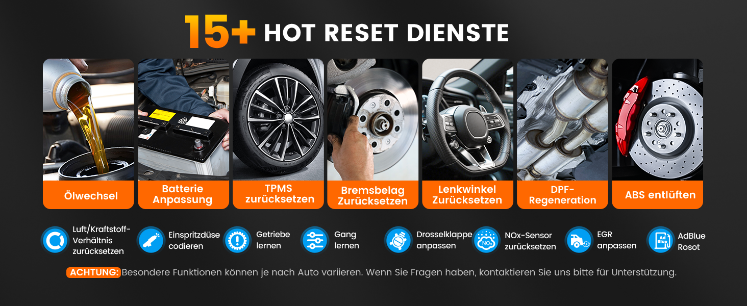 ANCEL FX6100 OBD2-Diagnosegerät mit 6,2-Zoll-Touchscreen und Diagnosekabel. – Detail 3