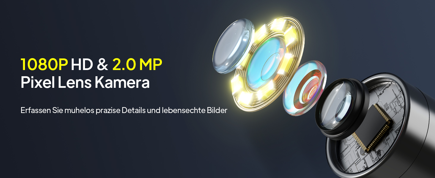 Qimic G30M Endoskopkamera mit 4,3-Zoll-Display, 8-mm-Kamerakopf und aufgerolltem 5-Meter-Kabel – Detail 3