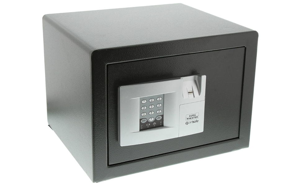 BURG-WÄCHTER PointSafe P 2 E FS Möbeltresor in Schwarz mit elektronischem Zahlenschloss und Fingerscan – Detail 2