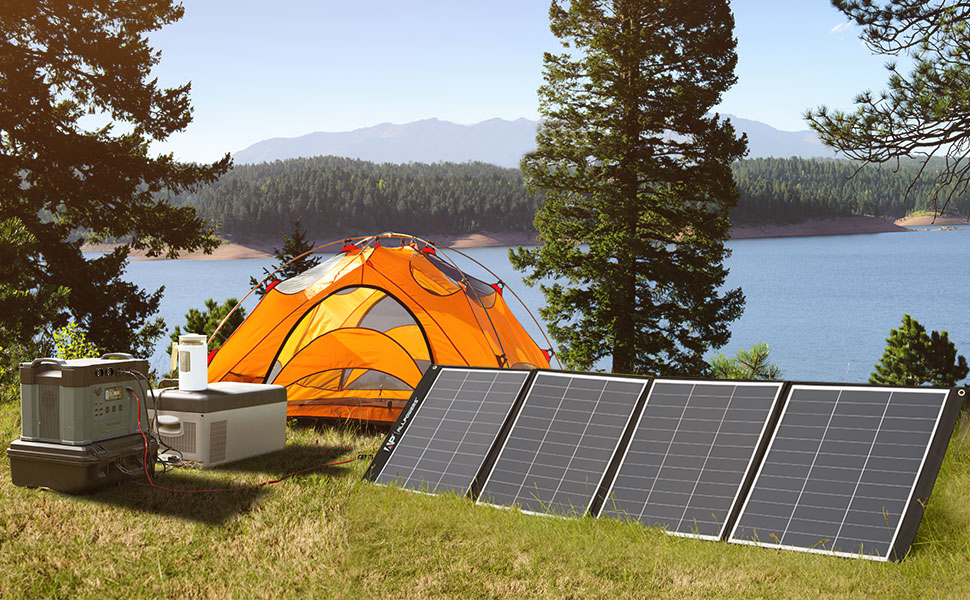 ALLPOWERS faltbares Solarmodul mit 200 Watt, monokristallin – Detail 3