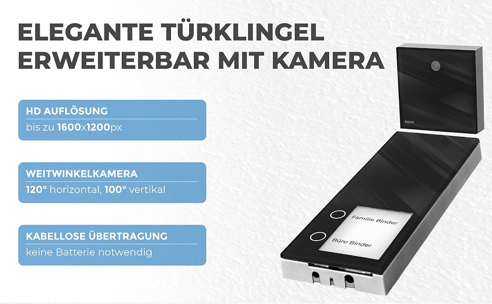 Telegärtner DoorLine Slim DECT Türstation mit Echtglasfront in Anthrazit – Detail 3