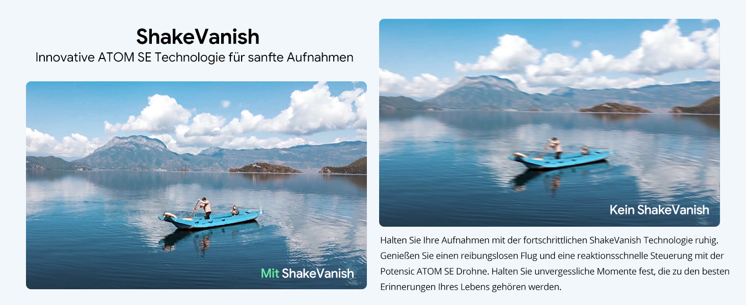 Potensic ATOM SE Drohne mit Fernsteuerung und zwei Wechselakkus – Detail 3