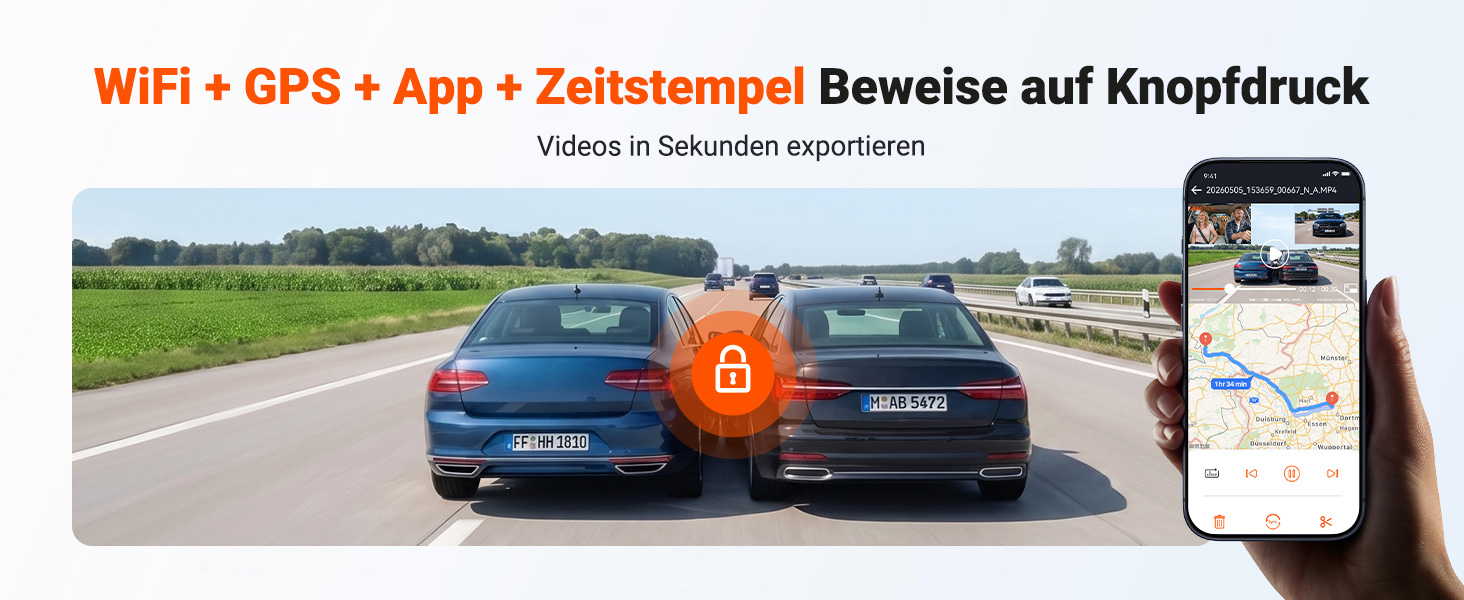 VANTRUE N4S Dashcam mit drei STARVIS-2-Sensoren – Detail 3