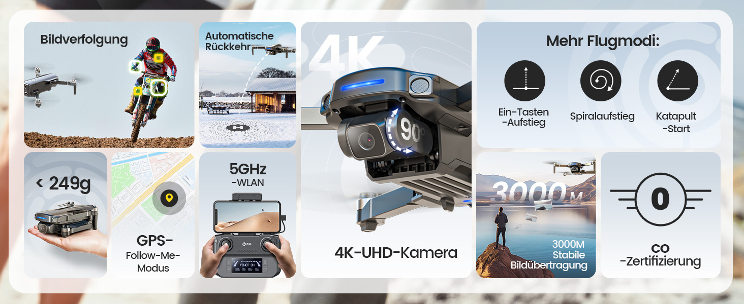 Holy Stone HS360S Drohne faltbar mit Fernsteuerung und zwei Akkus – Detail 3