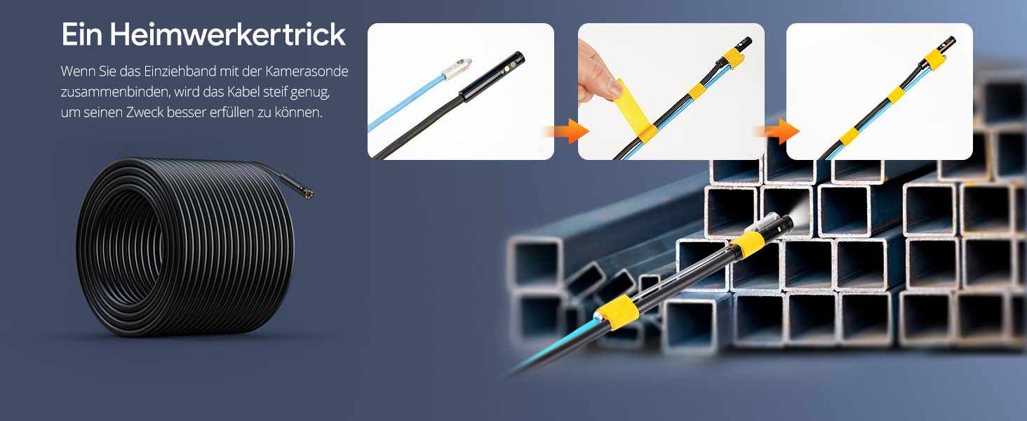 DEPSTECH DS520TL Endoskopkamera mit drei Objektiven und 15-m-Sonde – Detail 3