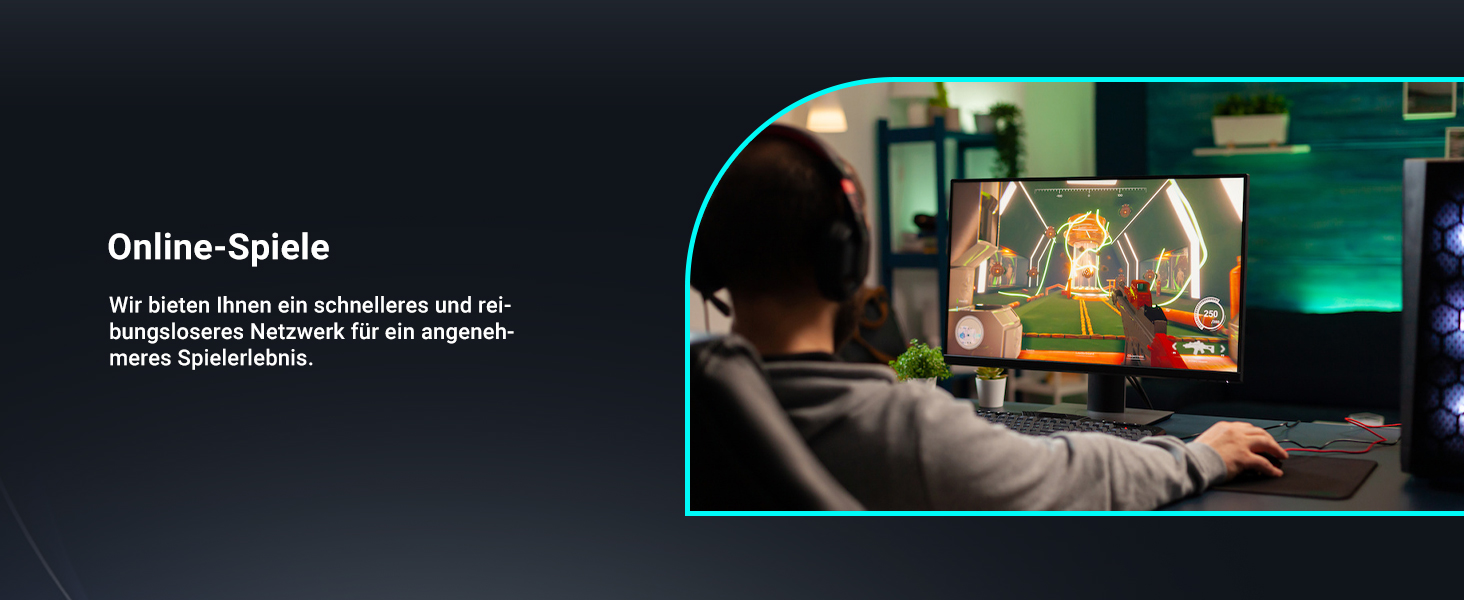 GiGaPlus S25-0802T Netzwerk-Switch im schwarzen Metallgehäuse mit acht 2.5G-Ports und zwei 10G-RJ45-Uplinks. – Detail 3