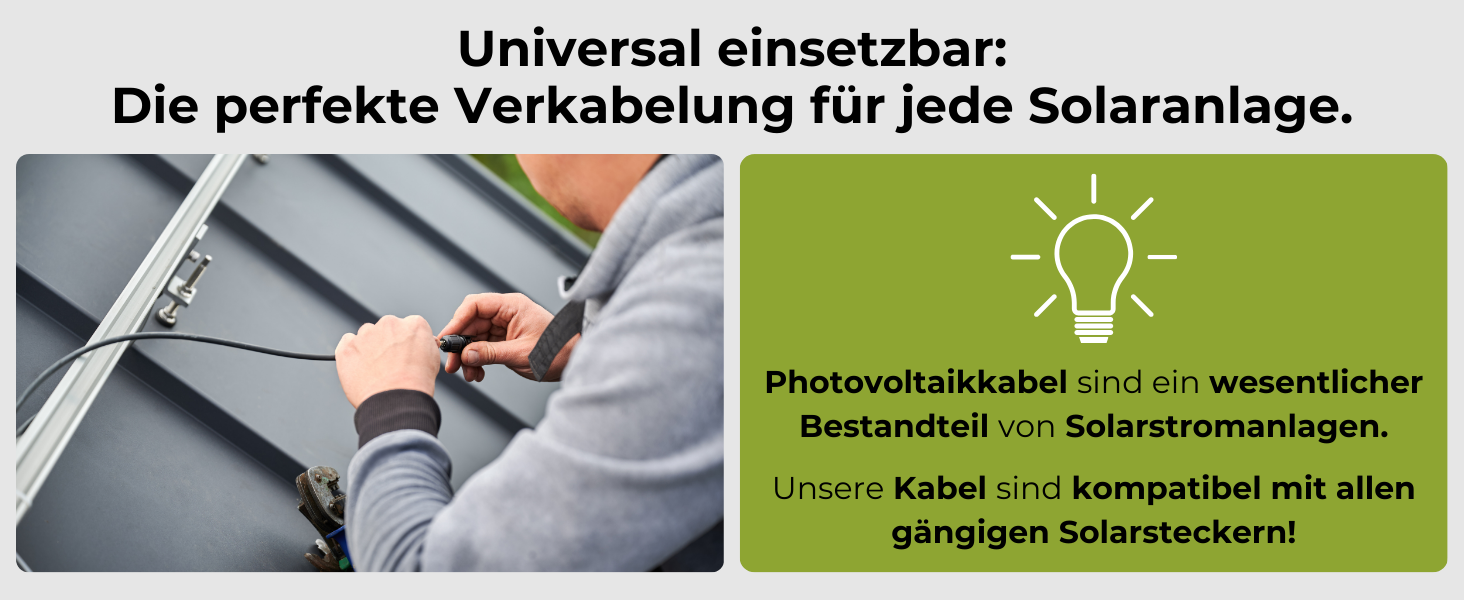 Aufgerolltes Solarkabel in Rot und Schwarz mit ab Werk montierten Solarsteckern an beiden Enden. – Detail 3