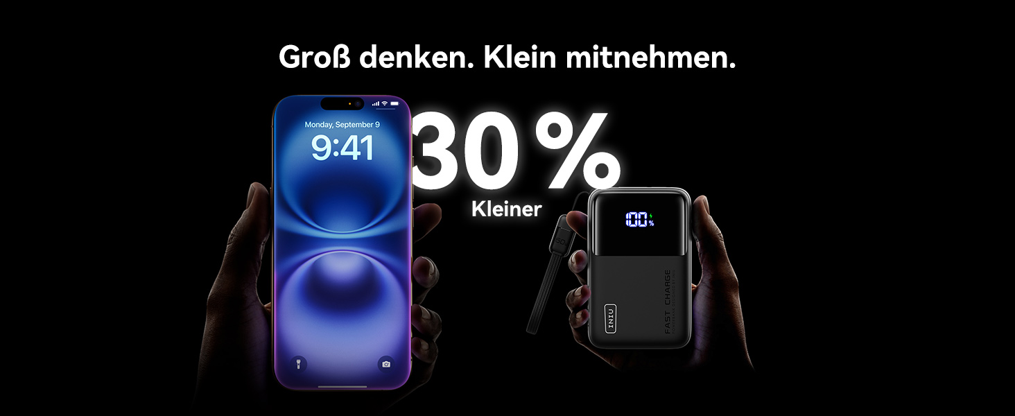 INIU P63 Powerbank mit 25000 mAh, Digitalanzeige und drei Anschlüssen – Detail 3