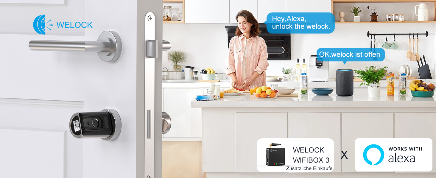WELOCK Touch41 Schliesszylinder mit Fingerabdrucksensor in Edelstahl, Euro-Profil – Detail 4