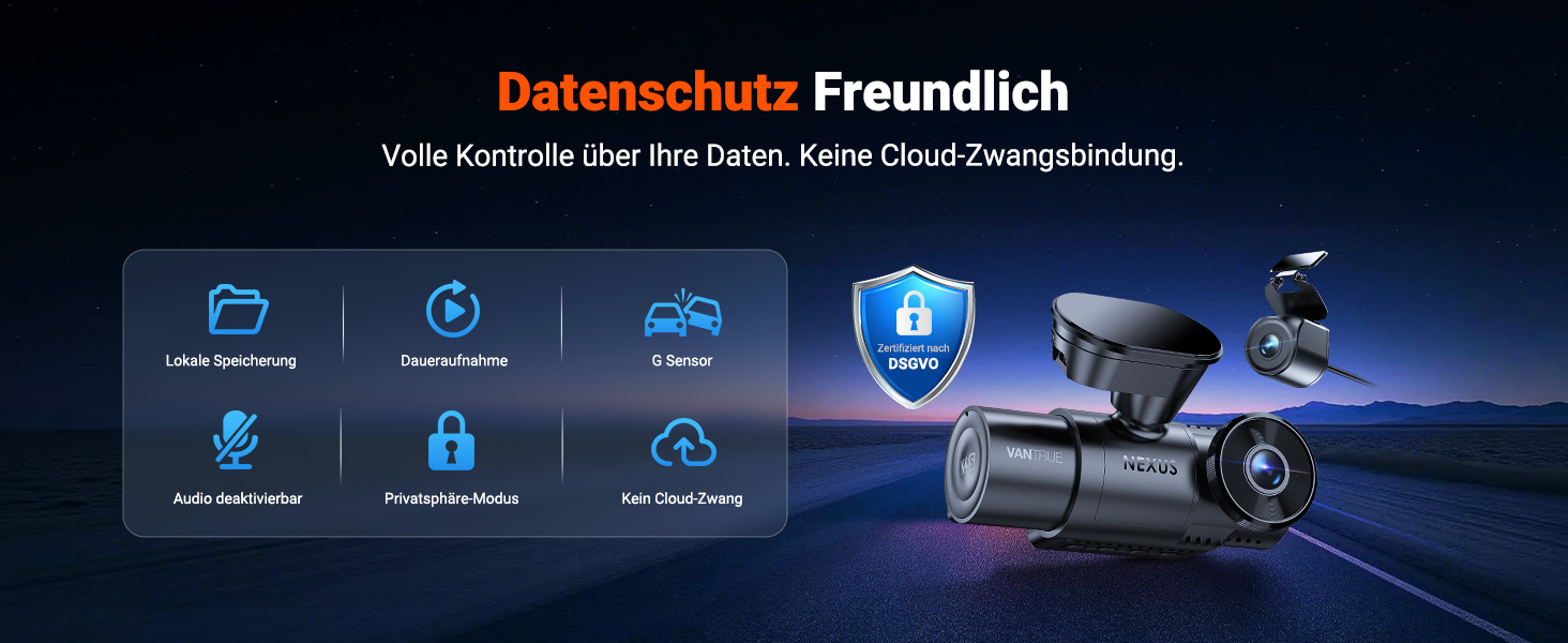 VANTRUE N4S Dashcam mit drei STARVIS-2-Sensoren – Detail 4