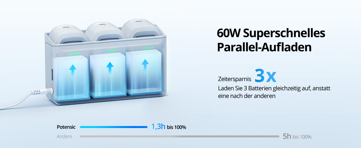 Potensic ATOM Kameradrohne in Hellgrau mit bürstenlosem 3-Achsen-Gimbal unter der Front. – Detail 4