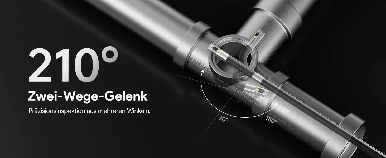 DEPSTECH DS650DL Endoskopkamera mit 210 Grad beweglichem Kopf – Detail 4