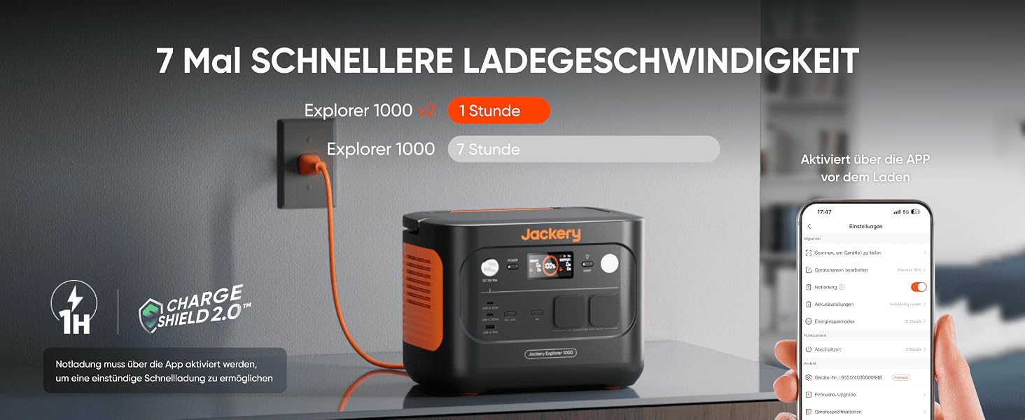 Jackery Explorer 1000 v2 Powerstation mit 100-W-Solarpanel – Detail 4