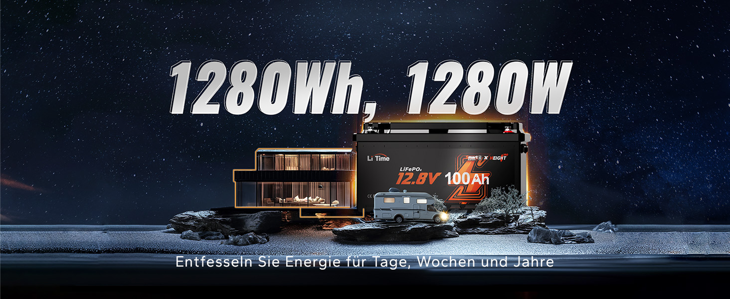 LiTime 12V 100Ah LiFePO4-Akku H190 mit Bluetooth – Detail 5
