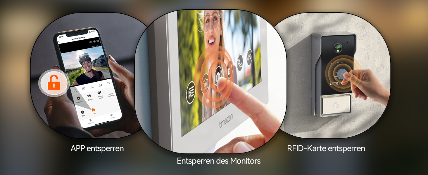 TMEZON WLAN Video-Türsprechanlage 1080p mit 7-Zoll-Monitor – Detail 3