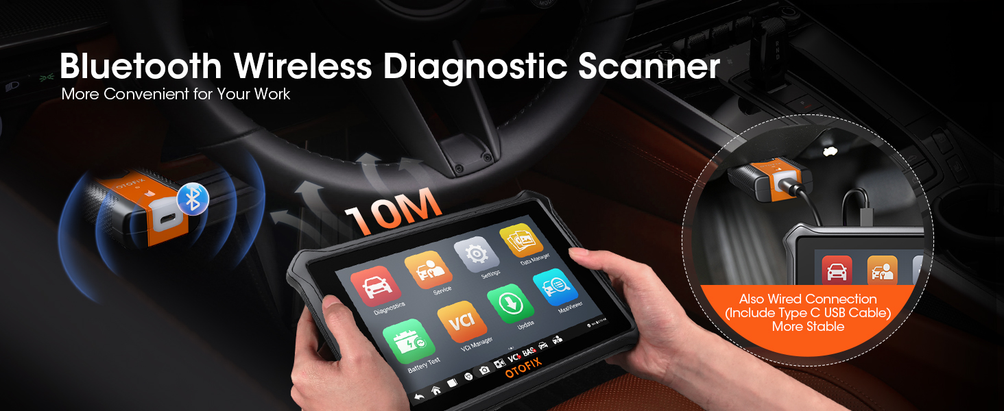 OTOFIX D1 Lite Diagnosetablet mit 7-Zoll-Touchscreen und OBD2-Stecker – Detail 4