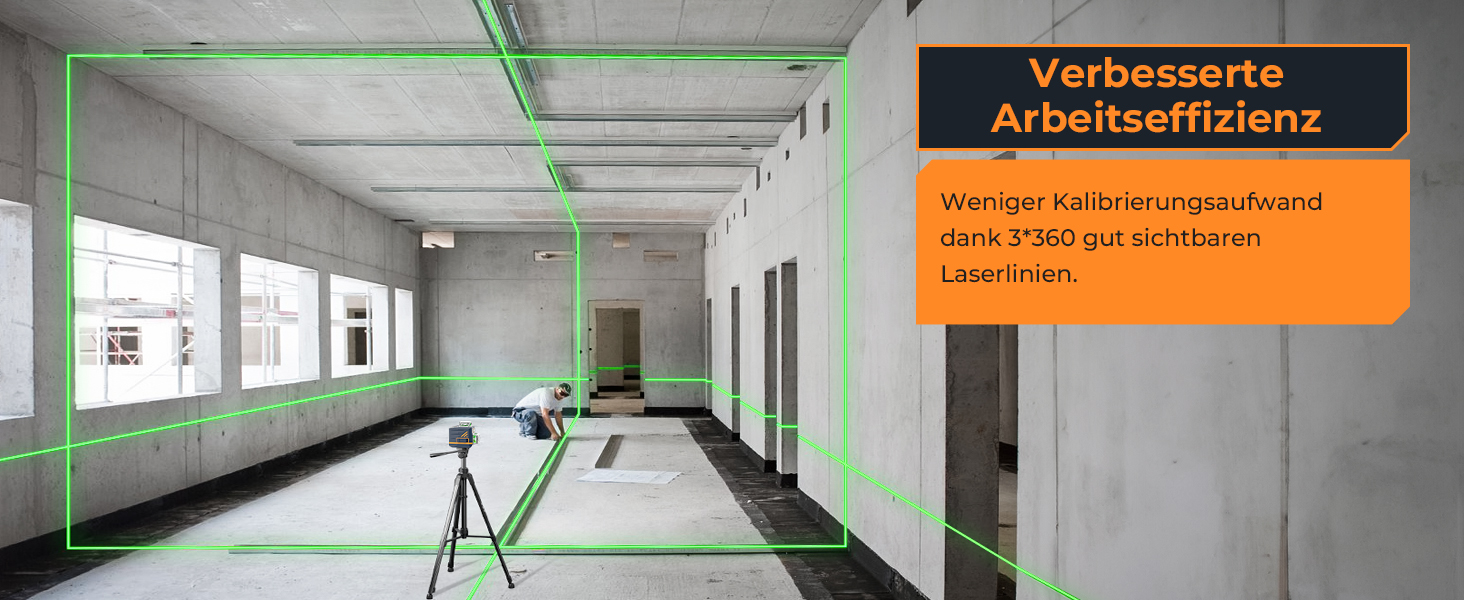CIGMAN CM701 Kreuzlinienlaser mit drei grünen 360-Grad-Linien, Fernbedienung und Halterung – Detail 5