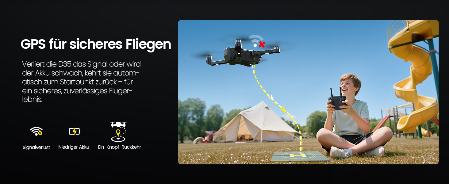 DEERC D35Plus Drohne mit Fernsteuerung und eingebautem 4,5-Zoll-Bildschirm – Detail 6