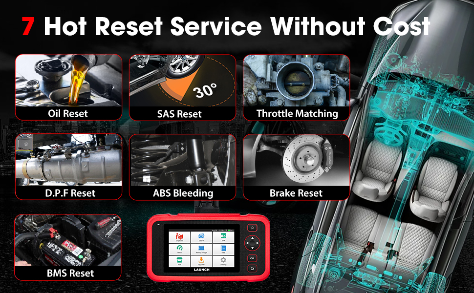 LAUNCH CRP123i V3.0 Elite OBD2-Diagnosegerät mit 5-Zoll-Touchscreen, Schutzhülle und OBD-Diagnosestecker – Detail 4