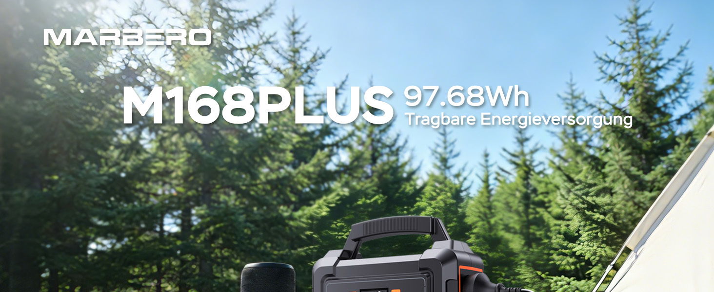 MARBERO Powerstation mit 98 Wh und faltbarem 30-Watt-Solarmodul im Set – Detail 2