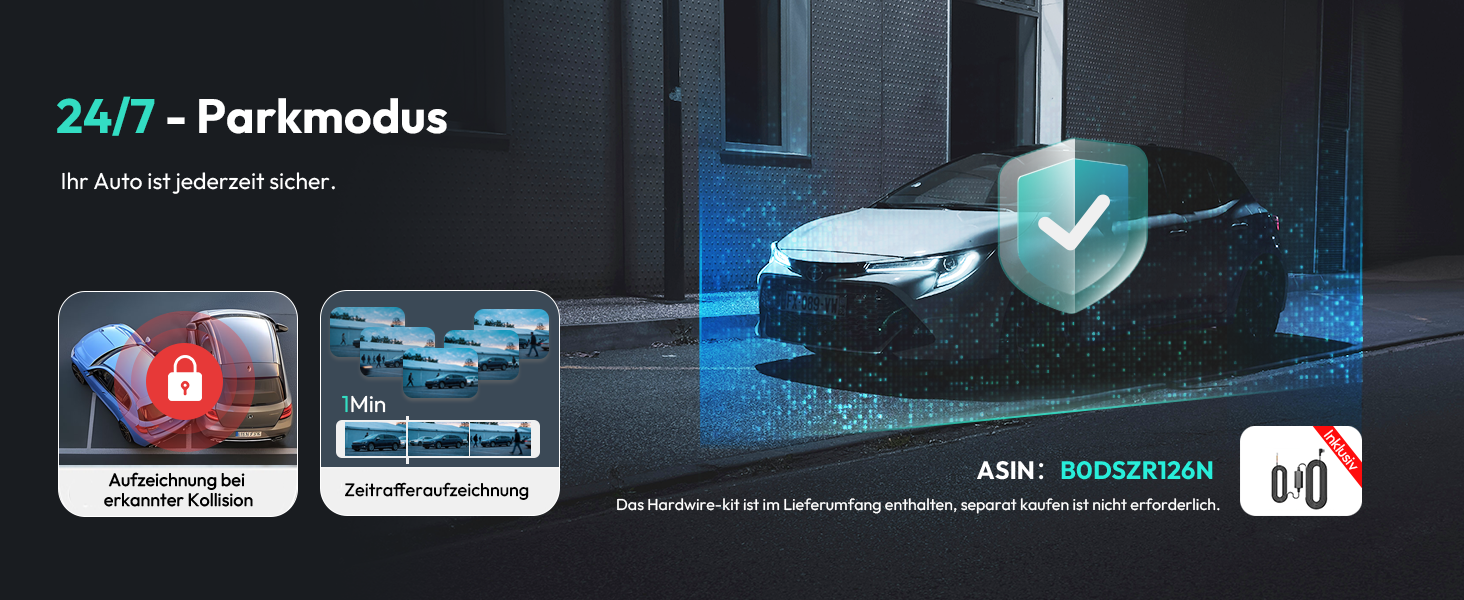 BOTSLAB Dashcam 4K mit STARVIS 2 und Hardwire-Kit – Detail 7