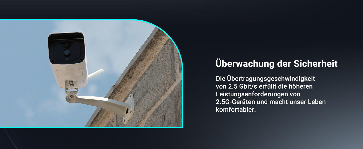 GiGaPlus S25-0402T Netzwerk-Switch im schwarzen Metallgehäuse mit vier 2.5G-Ports und zwei 10G-RJ45-Uplinks. – Detail 7
