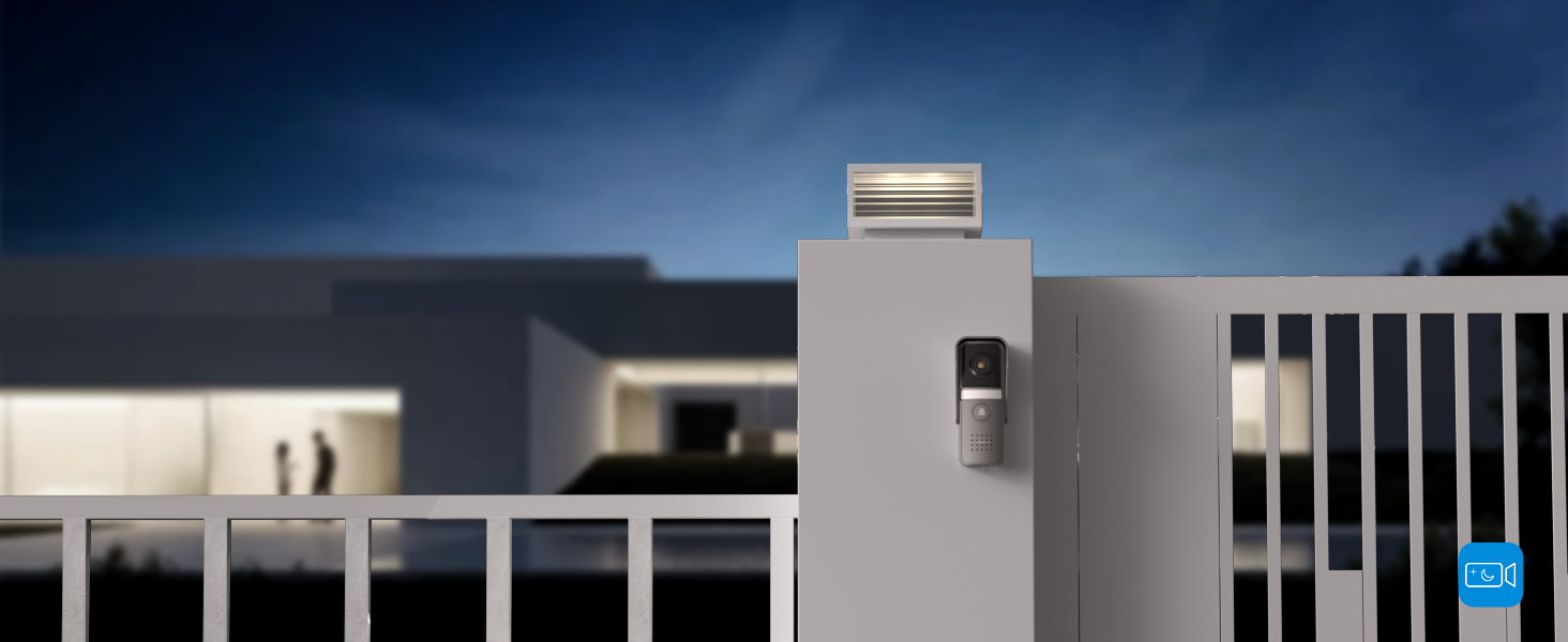 TMEZON Video-Türsprechanlage 4-Draht mit zwei 7-Zoll-Monitoren – Detail 5