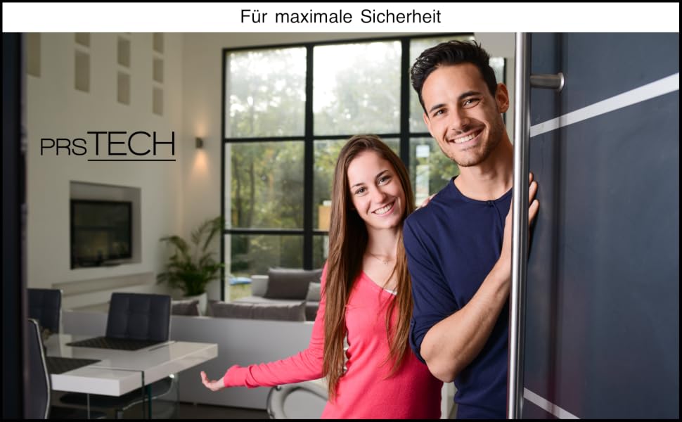 prsTECH DoorCAM DC2 PLUS digitaler Türspion mit 4,3-Zoll-Display an der Innenseite einer Wohnungstür – Detail 4