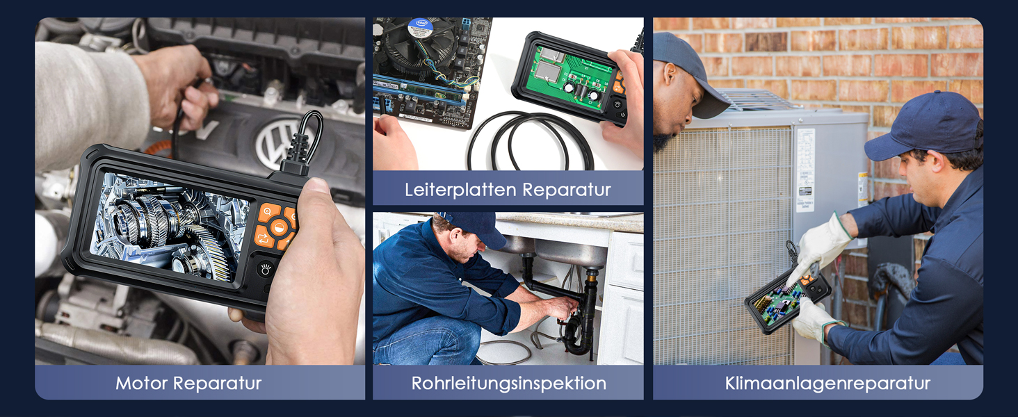 SKYBASIC P100-20M Endoskopkamera mit 4,3-Zoll-Bildschirm und 20 Meter halbstarrem Kabel – Detail 8