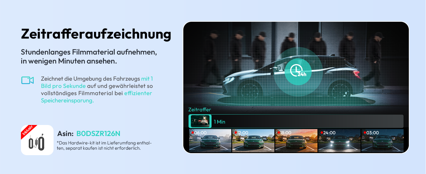 BOTSLAB Dashcam 4K mit STARVIS 2 und Hardwire-Kit – Detail 9