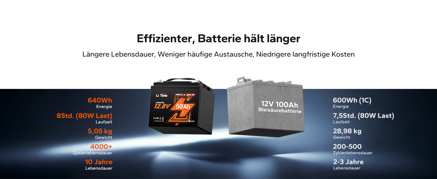 LiTime 12V 50Ah LiFePO4-Akku mit Bluetooth – Detail 9