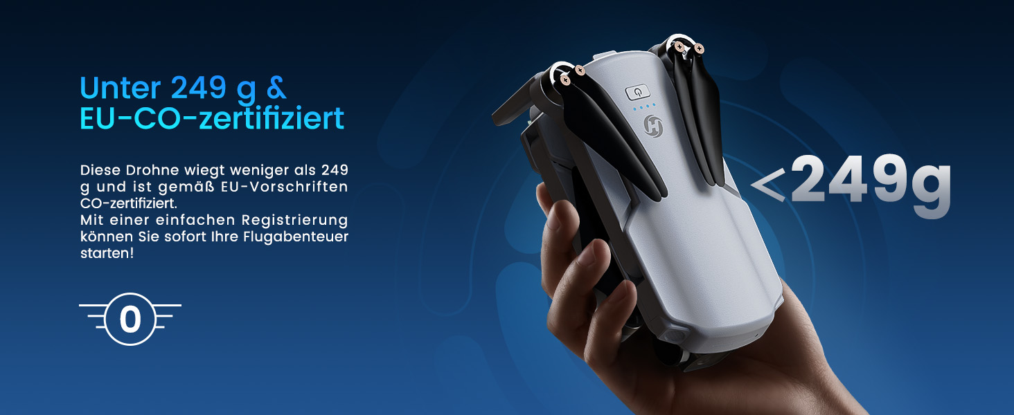 Holy Stone HS360D Drohne zusammengefaltet mit Fernsteuerung und zwei Akkus – Detail 9