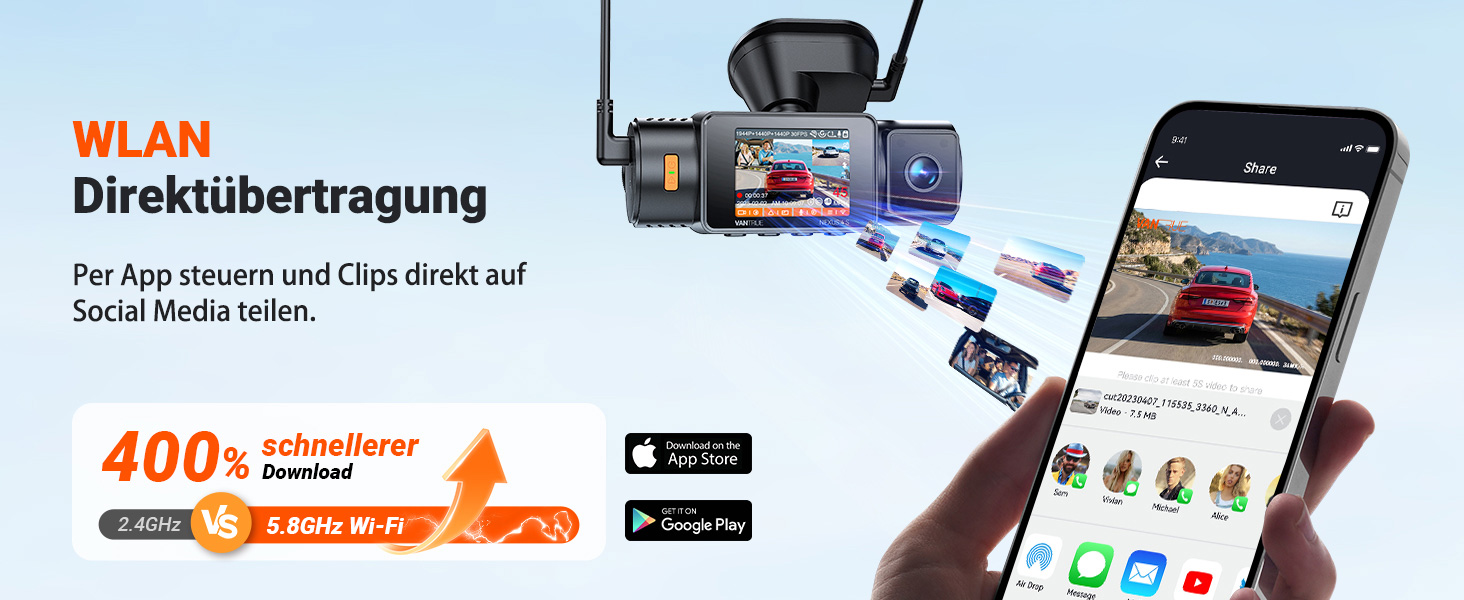 VANTRUE N4S Dashcam mit drei STARVIS-2-Sensoren – Detail 9