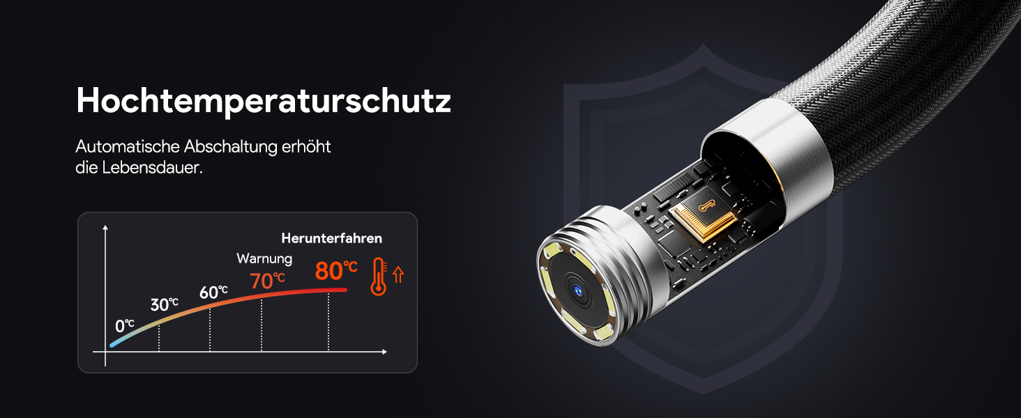 DEPSTECH DS650DL Endoskopkamera mit 210 Grad beweglichem Kopf – Detail 9