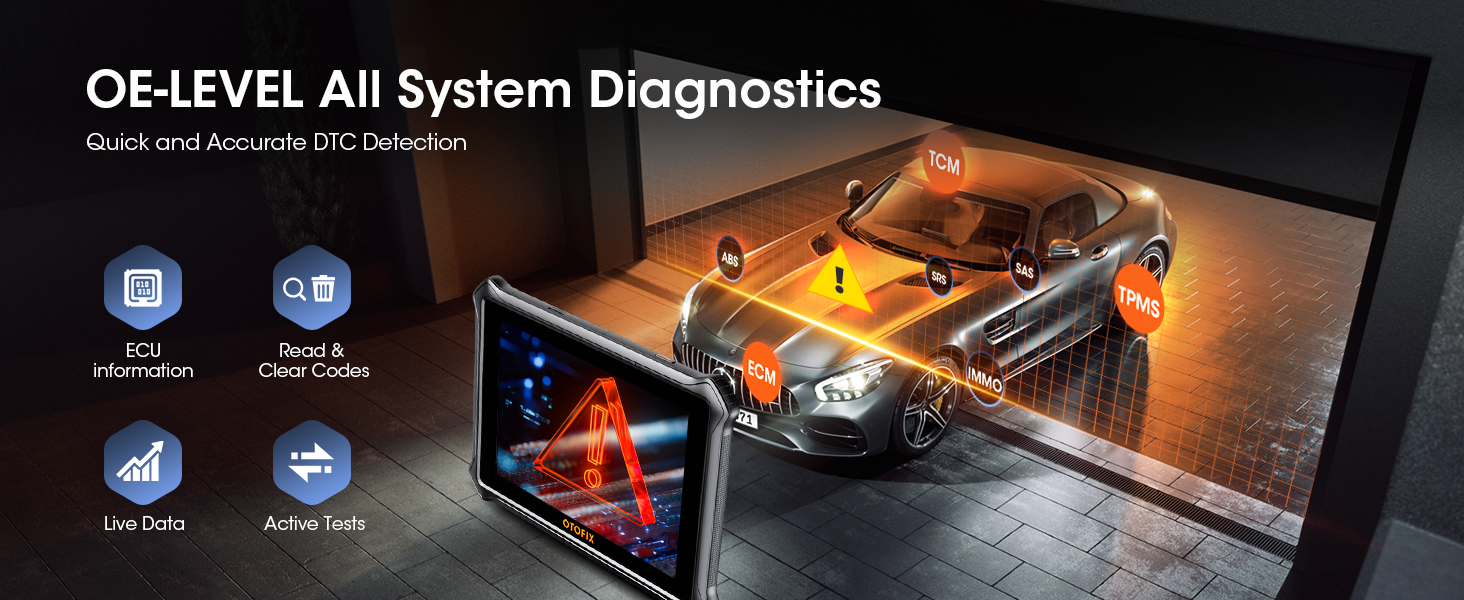 OTOFIX D1 Lite Diagnosetablet mit 7-Zoll-Touchscreen und OBD2-Stecker – Detail 8