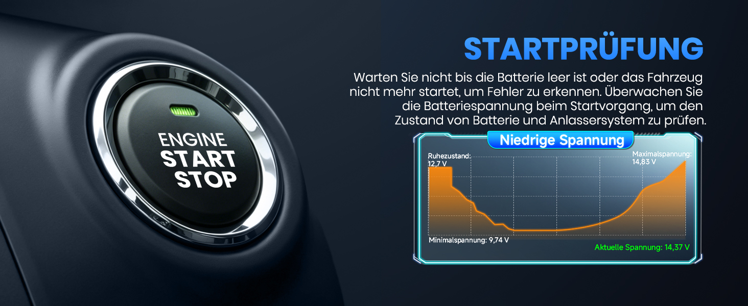 AUTOPHIX DM5900 OBD2-Diagnosegerät mit Batterietestklemmen und Farbdisplay – Detail 9