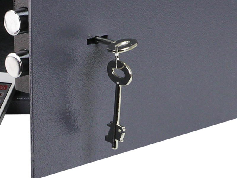 HMF Möbeltresor 49200-11 in Anthrazit mit Doppelbartschloss, Aussenmass 31 x 20 x 20 cm – Detail 9