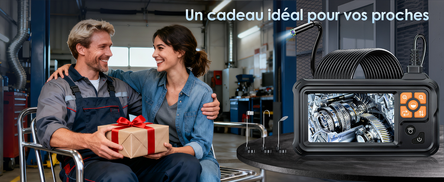 SKYBASIC P100-10M Endoskopkamera mit 4,3-Zoll-Bildschirm und 10 Meter halbstarrem Kabel – Detail 9