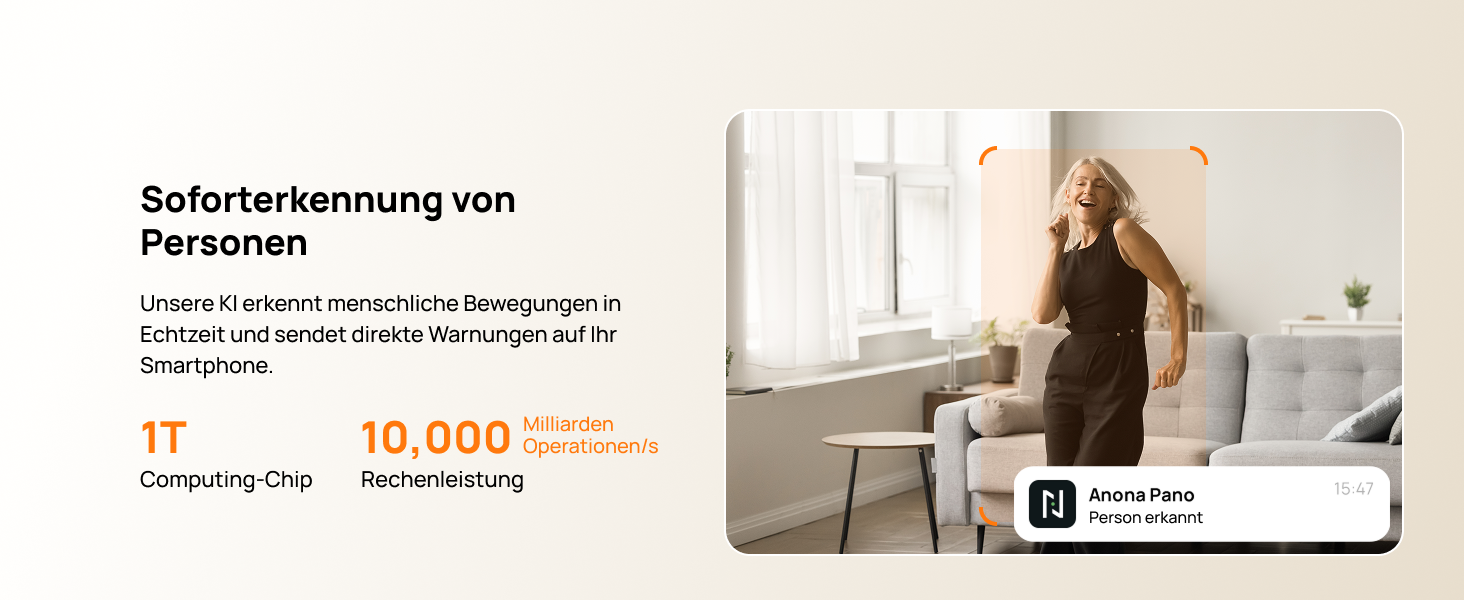Anona Pano 4K Innenkamera in Weiss mit schwenkbarem Kamerakopf – Detail 10