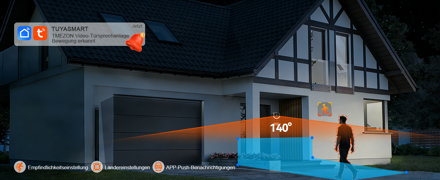 TMEZON WLAN Video-Türsprechanlage 1080p mit 7-Zoll-Monitor – Detail 8