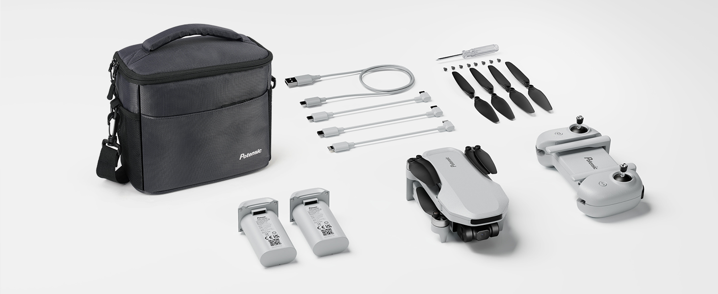 Potensic ATOM SE Drohne mit Fernsteuerung und zwei Wechselakkus – Detail 10