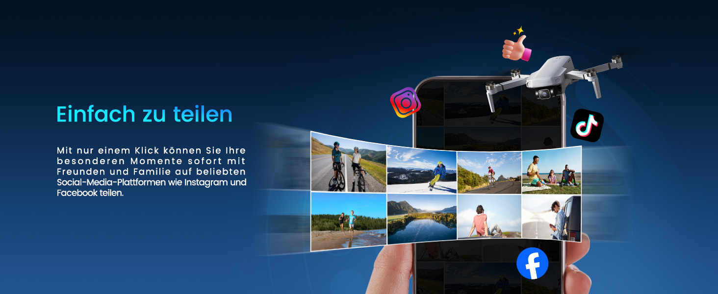 Holy Stone HS360D Drohne zusammengefaltet mit Fernsteuerung und zwei Akkus – Detail 10
