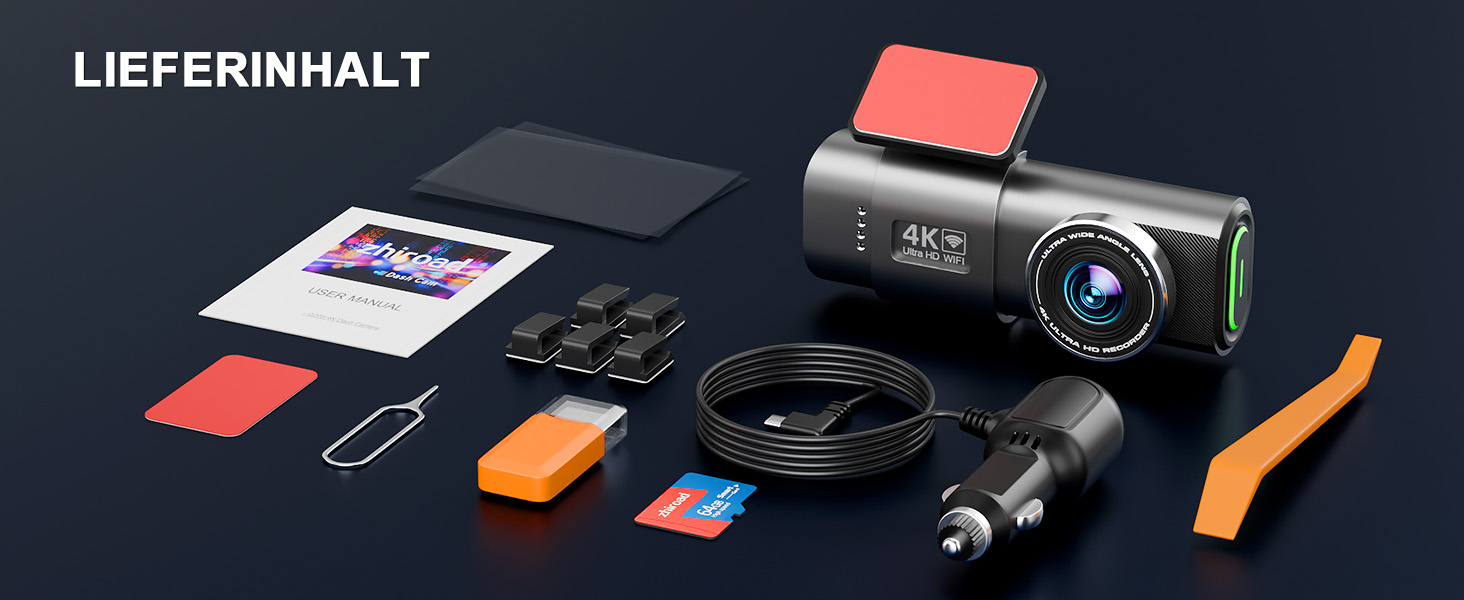 zhiroad Q20S 4K-Dashcam mit 1,47-Zoll-Display und abnehmbarer Halterung – Detail 10
