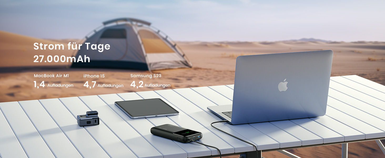 INIU BI-B64 Powerbank mit Digitalanzeige und drei Anschlüssen – Detail 10