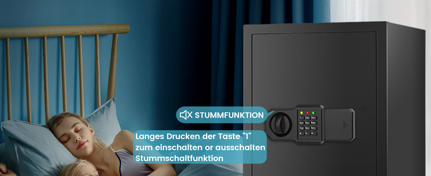 Tiskgg Standtresor mit 70 Litern Rauminhalt, elektronischem Zahlenschloss und Regal – Detail 11